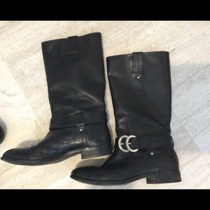 Ivanka Trump 6.5 M Black Leather Boots